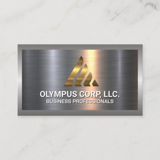 Gold Growth Corp Logo | Metallic Achtergrond Visitekaartje (Voorkant)
