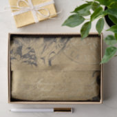 Gold Grunge Peacock Vogel Frans Script Decoupage Tissuepapier (Geschenk)