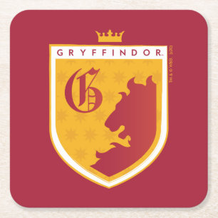Gold GRYFFINDOR™ Crowned Crest Kartonnen Onderzetters