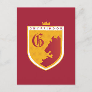 Gold GRYFFINDOR™ Crowned Crest Uitnodiging Briefkaart