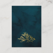 Gold Guess How Many Kisses Bridal Shower Game Card Informatiekaartje (Achterkant)