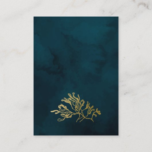 Gold Guess How Many Kisses Bridal Shower Game Card Informatiekaartje (Achterkant)