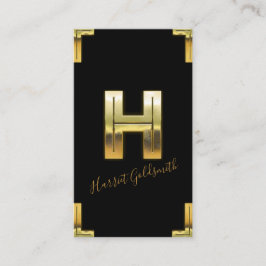 Gold H Initiaal en Visitekaartje aan de grenzen
