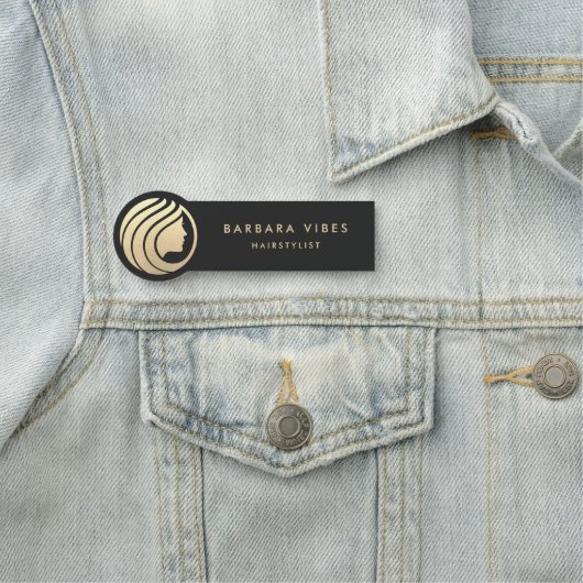 Gold Haarstylist Spa Therapist Salon Employee Naamplaatje (In situ)