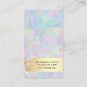 Gold Hair Logo | iriserend metallisch geometrisch Visitekaartje (Achterkant)