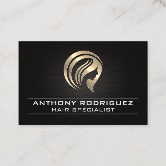 Gold Hair Metallic Logo Visitekaartje (Voorkant)