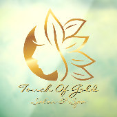 Gold Hair Salon en Spa Business Front aanpassen Raamsticker (Vel 3)