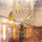 Gold Hair Salon en Spa Business Front aanpassen Raamsticker (Vel 2)