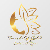 Gold Hair Salon en Spa Business Front aanpassen Raamsticker (Vel)