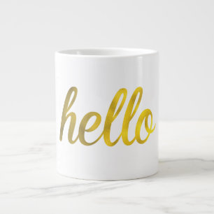 Gold hallo typografie-mok grote koffiekop
