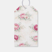 Gold Halo Garden Peonies & Orchids Floral Wedding  Cadeaulabel (Achterkant)