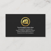 Gold Hammer Home Silhouette Contractant Visitekaartje (Achterkant)