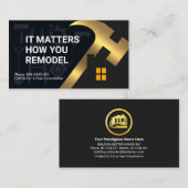 Gold Hammer Home Silhouette Contractant Visitekaartje (Voorkant / Achterkant)