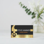 Gold Hammer Your Name Handle Visitekaartje (Staand voorkant)