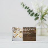 Gold Hammers Logo | Houten achtergrond Visitekaartje (Staand voorkant)