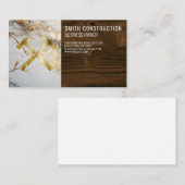 Gold Hammers Logo | Houten achtergrond Visitekaartje (Voorkant / Achterkant)