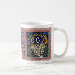Gold Hamsa met Silver Star en Evil Eye Koffiemok