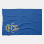 Gold Hamsa Outline Kitchen Towel Theedoek (Horizontaal)