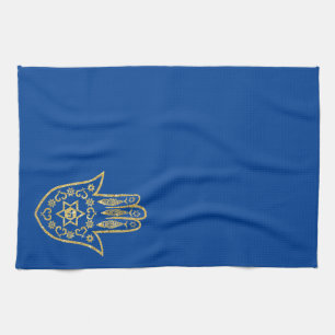 Gold Hamsa Outline Kitchen Towel Theedoek