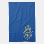 Gold Hamsa Outline Kitchen Towel Theedoek (Verticaal)