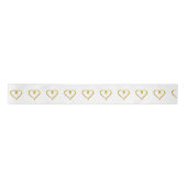 Gold Hand Drawn Heart Ribbon Satijnen Lint (Voorkant)