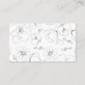 Gold Hand Drawn Wildflower WeddenDetails Informatiekaartje (Achterkant)