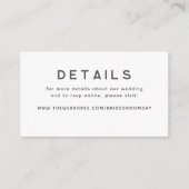 Gold Hand Drawn Wildflower WeddenDetails Informatiekaartje (Voorkant)