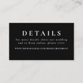 Gold Hand Drawn Wildflower WeddenDetails Informatiekaartje (Voorkant)