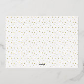 Gold Hand Geschreven kerstfoto Merry Folie Feestdagenkaart (Achterkant)