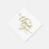 Gold Hand Lettered Weddenschap Hartelijk dank Servetten (Hoek)