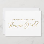 Gold Hand schreef: "Ben je mijn bloemmeisje?" Kaart (Voorkant)