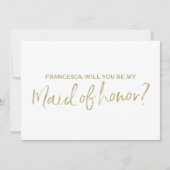 Gold Hand schreef: "Zal je mijn eerbewijs zijn?" Kaart (Voorkant)