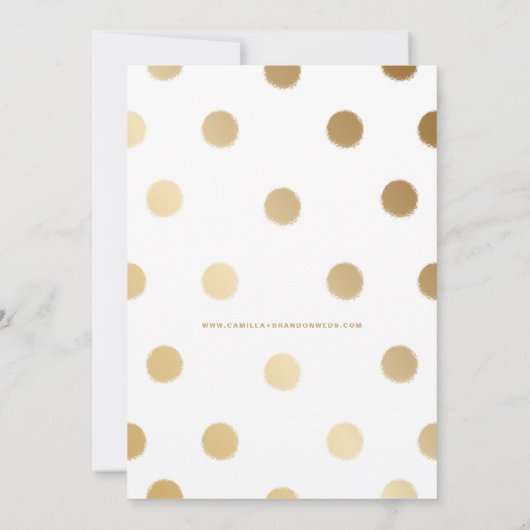 Gold Hand Verticale foto Opslaan Datum Aankondiging (Achterkant)