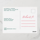 GOLD HAND WRITTEN LOVE happy holidays photo Folie Feestdagen Briefkaart (Achterkant)