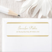 Gold Handgeschreven Script Elegant Sjabloon Modern Etiket (Insitu)