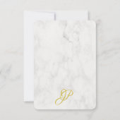 Gold Handwrite Name Elegant Marble Sjabloon (Achterkant)