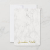 Gold Handwrite Name Elegant Marble Sjabloon (Voorkant)