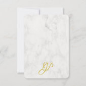 Gold Handwrite Script Name Marble Sjabloon (Achterkant)