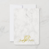 Gold Handwrite Script Name Marble Sjabloon (Voorkant)