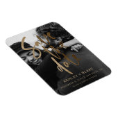 Gold Handwrited Photo Save the Date Magneet (Rechterzijde)