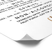 Gold Handwriting Open Bar-menu Poster (Hoek)