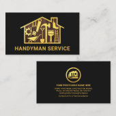 Gold Handyman Building Tools Home Visitekaartje (Voorkant / Achterkant)