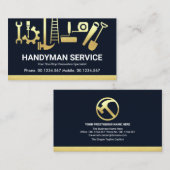 Gold Handyman Construction Tools Home Remodeling Visitekaartje (Voorkant / Achterkant)