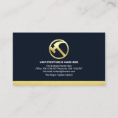Gold Handyman Construction Tools Home Remodeling Visitekaartje (Achterkant)
