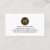 Gold Handyman Repair Tool Layers Visitekaartje (Achterkant)