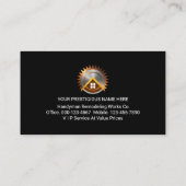 Gold Handyman Signage Border Frame Visitekaartje (Achterkant)