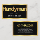 Gold Handyman Signage Frame Visitekaartje (Voorkant / Achterkant)