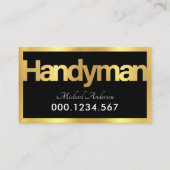 Gold Handyman Signage Frame Visitekaartje (Voorkant)