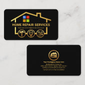 Gold Handyman Tools Building Visitekaartje (Voorkant / Achterkant)