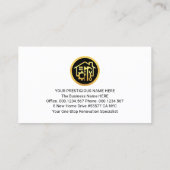 Gold Handyman Tools Frame On Timber Visitekaartje (Achterkant)